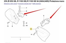 BMW R 1100/R 850  GS [1990] -supporto paramani
