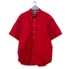 Camicia Tommy Hilfiger rossa tinta unita - Taglia XL/XXL uomo
