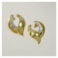 Orecchini DAMIANI in Oro giallo e bianco 18 Kt con diamanti Ct 0,14