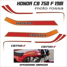 ADESIVI Per HONDA cb 750 f 1981 rossa e bianca