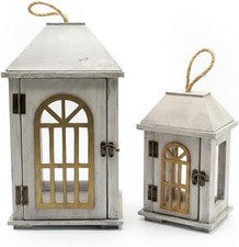 Set Di 2 Lanterne in Legno in