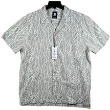 Element Skateboard Camicia Manica Corta Bottoni Uomo Grande Verde Foglia Hawaiana