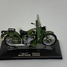 Modellino Moto Guzzi Falcone Polizia in scala 1:24 con basetta