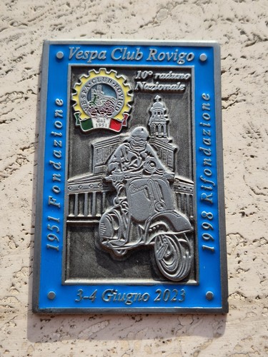 Vespa club placca metallica - vespa,