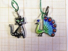 Lotto vintage ciondolo gatto e