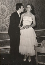 B5 - Foto Photo Fotografia Anni 50 - Coppia Abiti Serali Ballo