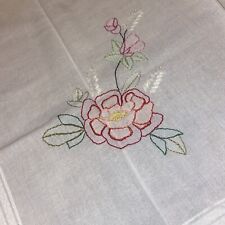 Tovaglietta Centro Tavola Ricami Fatti A Mano Con Bouquet Di Fiori Vintage