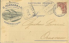 Cartolina pubbl. Stabilimento G. FORNARA & C., Torino Lingotto 15.10.14