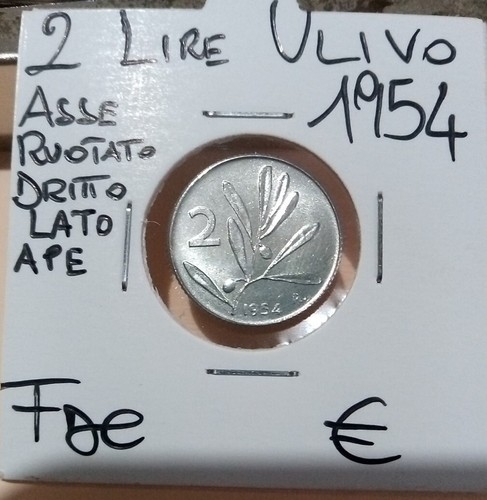 2lire ulivo 1954 fdc asse - 2lire,