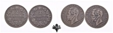 REGNO D'ITALIA 2 centesimi 1861 Napoli RARO LOTTO 2x monete Vittorio Emanuele II