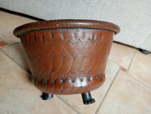 Vaso rame patina antica - in,