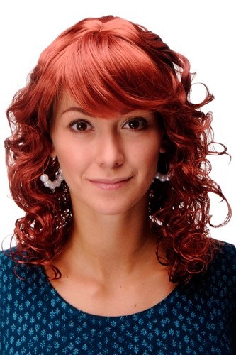 Parrucca nuovo romantico rosso - nuovo,