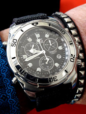 ✔✔STUPENDO VERO VINTAGE CRONOGRAFO ALARM SECTOR 250 JAPAN MADE CAL.3510 100 MT✔✔