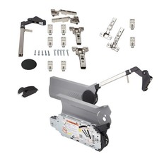 Cerniera per ribalta alta sportello pieghevole Blum Aventos HF SET grigio sportello per pensile