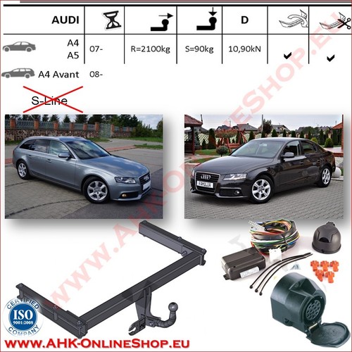 Gancio traino pour audi - traino, a4