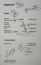 Pussycat 7x cartolina firmata