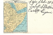 CARTOLINA MILITARE IN FRANCHIGIA AFRICA ORIENTALE ADDIS ABEBA ETIOPIA  VG 1936