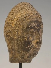 A Stucco Buddha Head Fragment