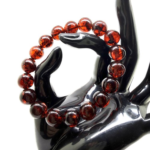 Bracciale ambra rotondo - bracciale,