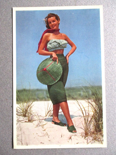 1950s postcard bikini - 1950s,