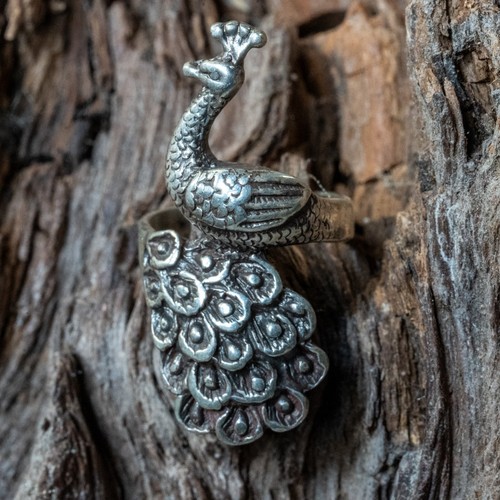 Pavone 925 anello argento - pavone,