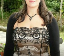 Abito vestito dress lungo da sera matrimonio cerimonia con paillettes