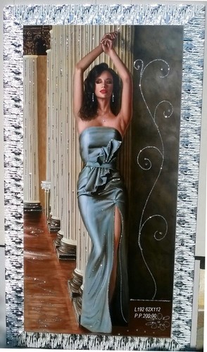 Quadro donna sexy argento - sexy,