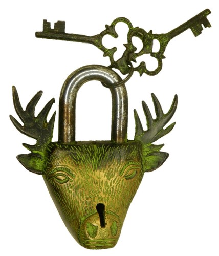 Handcrafted brass antique - brass, lock