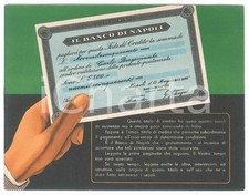 1960 ca BANCO DI NAPOLI - Fede di credito - Pieghevole pubblicitario 12 pp.