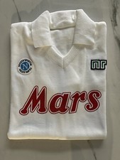 Maglia  Bianca MARADONA NAPOLI MARS 10 1988/89 Acrilico Lanetta Vintage anni 80