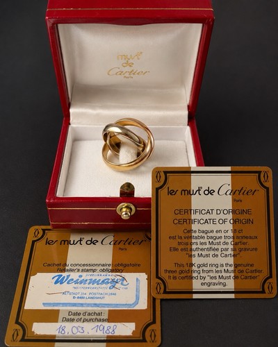 Anello cartier trinity oro - cartier, 18
