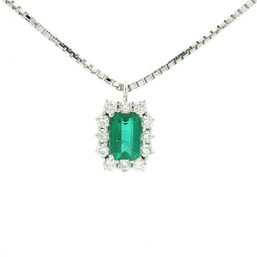Collana smeraldo margherita - smeraldo, ct