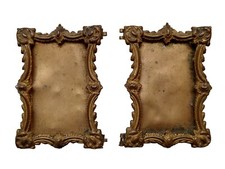 *HH* Cornicetta Cornice Antica Doppia a Libro Liberty Vittoriana Frame Portafoto