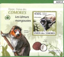 A0413 -COMORE - ERRORE MISSPERF 2009 Animali Lemure лему́ры Звери