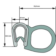 Guarnizione in gomma per vetro