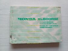 Honda XL 600 RM 1985 manuale uso manutenzione italiano originale
