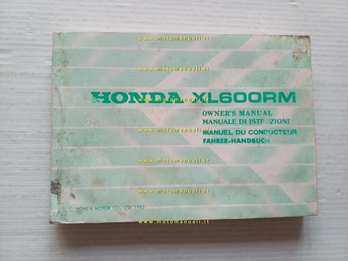 Honda 600 1985 manuale - 1985,