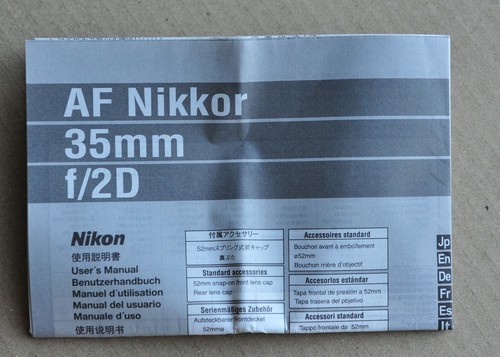 Nikon manuel pour - manuel, objectif