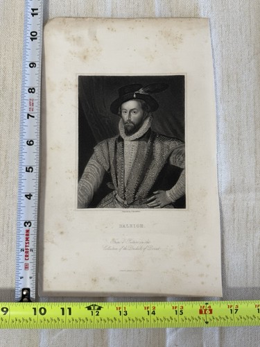 Stampa antica ritratto sir - antica,