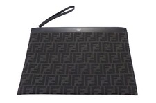 Pochette Fendi grigia jacquard