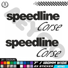 2x Adesivo Vinile SPEEDLINE CORSE Decalcomania Auto Paracolpi Gara livrea mod sponsor
