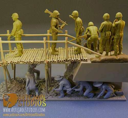 Diorama vietcong ambush - diorama,