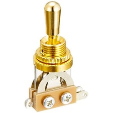 NUOVO ORO Straight SHORT 3-Way Toggle Switch per chitarra Gibson Epiphone Les Paul