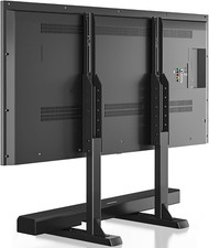 TVON Supporto TV da Tavolo con Gambe TV Regolabili in Altezza, Base Porta TV con Cavo