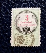 1854 REGNO^LOMBARDO VENETO SPLENDIDA  MARCA BOLLO per ANNUNCI c.3 PADOVA R cat 1