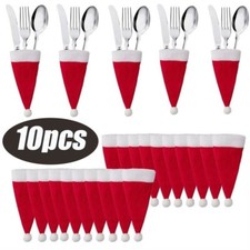 10 Santa Claus Hat Cutlery