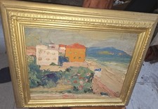 Dipinto Antico Eseguito Su Cartone Firmato