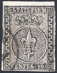 Parma 1852 giglio - giglio, borbonico