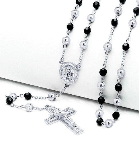 Collana uomo argento perle
