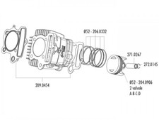 Kit pistoni Polini 107cc 52mm